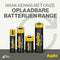 Aqiila Oplaadbare USB-C AA Batterijen - 2000 mAh - 4-in-1 USB-C kabel