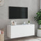 vidaXL - Tv-wandmeubel - met - LED-verlichting - 100x35x41 - cm - wit