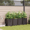 vidaXL - Tuinplanters - met - Waterirrigatiesysteem - 4 - stuks - Bruin