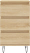 vidaXL - Dressoir - 40x35x70 - cm - bewerkt - hout - sonoma - eikenkleurig