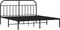 vidaXL - Bedframe - met - hoofdbord - metaal - zwart - 160x200 - cm