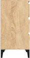 vidaXL - Nachtkastje - 40x35x70 - cm - bewerkt - hout - sonoma - eikenkleurig