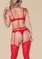 Obsessive Heartina Set - Erotische Lingerieset - Maat S/M - Rood