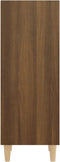 vidaXL - Dressoir - 34,5x32,5x90 - cm - bewerkt - hout - bruin - eikenkleur