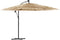 vidaXL - Parasol - met - LED's - en - stalen - paal - 269x269x235 - cm - bruin