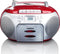 Lenco SCD-420 - Draagbare radio/CD-speler - FM radio en cassette - Rood