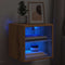 vidaXL - Tv-wandmeubel - met - LED-verlichting - 30x28,5x30cm - artisanaal - eiken