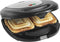 Bestron 3-in-1 contactgrill, inclusief 3 uitwisselbare bakplaten: Sandwich, Wafel- en Grillplaat, met antiaanbaklaag & Indicatielampje, 760 Watt, kleur: rvs