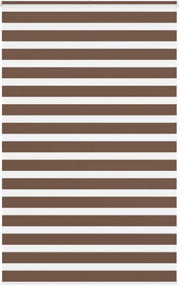 vidaXL - Zebra - rolgordijn - 150x200 - cm - stofbreedte - 145,9cm - polyester - bruin