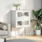 vidaXL - Hoge - kast - 68x39x107 - cm - staal - wit