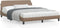 vidaXL - Bedframe - met - hoofdbord - kunstleer - cappuccinokleurig - 160x200 - cm