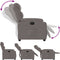 Fauteuil verstelbaar stof taupe