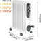 TROTEC Olieradiator TRH 21 E - Elektrische radiator - 3 warmtestanden - Wit