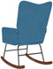 vidaXL - Schommelstoel - fluweel - blauw