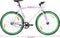 vidaXL - Fiets - met - vaste - versnelling - 700 - c - 51 - cm - wit - en - groen