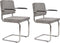 Zuiver Ridge Rib Eetkamerstoelen met armleuning Lichtgrijs - Set van 2