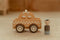 Little Dutch - Houten Taxi - Rubberen wielen - Geel