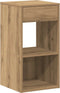 vidaXL - Nachtkastje - met - lade - 35x34x66,5 - cm - artisanaal - eikenkleurig
