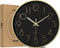 Tyme Wandklok - 30cm - Analoog - Stil Uurwerk - Zwart Goud