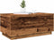 vidaXL - Salontafel - met - LED-verlichting - 90x50x40 - cm - oud - houtkleurig