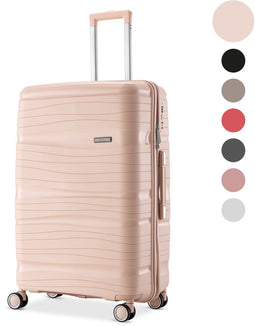 SKYCASES Travel One - 28-inch Reiskoffer - Lichtgewicht Waterdicht Cijferslot - Lichtroze