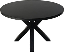 Ronde eettafel - ø120x76 - zwart - Mangohout/metaal