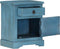 vidaXL - Nachtkastje - 40x30x50 - cm - massief - mangohout - blauw