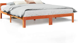 vidaXL - Bedframe - zonder - matras - massief - grenenhout - wasbruin - 180x200 - cm