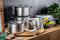 DUCQ Downdraft - kookpan 20 cm - RVS - 3-ply - glazen deksel