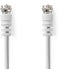 Nedis CSGL41000WT50 - Kabel - F connector - 500 cm - Wit
