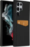Accezz Samsung Galaxy S22 Ultra - Back Cover - Premium Leather Card Slot - Zwart