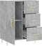 vidaXL - Dressoir - 69,5x34x90 - cm - bewerkt - hout - betongrijs