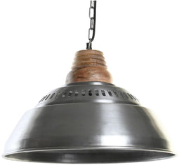 Plafondlamp DKD Home Decor Ziverachtig Bruin Ijzer Mangohout 50 W (43 x 43 x 31 cm)