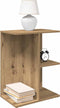 vidaXL - Nachtkastjes - 2 - st - 46,5x29x61 - cm - bewerkt - hout - artisanaal - eiken