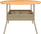Tuintafel met acaciahouten blad Ø110x71 cm poly rattan beige