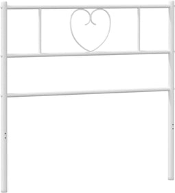 vidaXL - Hoofdbord - 90 - cm - metaal - wit