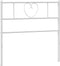 vidaXL - Hoofdbord - 90 - cm - metaal - wit