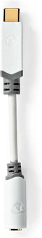 Nedis CCBW65950WT01 - Audio-adapterkabel 3,5mm naar USB-C - 10cm - Wit