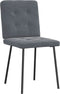 vidaXL - Eetkamerstoelen - 2 - st - fluweel - donkergrijs