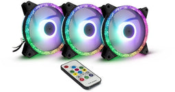 Inter-Tech Argus RS-07 - RGB-Fan Set - 120mm - 3 ventilatoren (3 stuks)