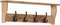 vidaXL - Wandkapstok - met - 4 - haken - massief - mangohout