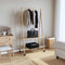 vidaXL - Kledingrek - met - schappen - en - wielen - 96x45,5x155,5 - cm - bamboe
