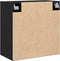 vidaXL - Zwarte - Eiken - Wandkast - - - 60x30x60 - cm, - Gemaakt - van - Bewerkt - Hout
