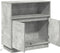 vidaXL - Dressoir - met - LED - Beton - Grijs - 71x34,5x75 - cm - Geperst - Hout
