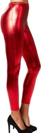 dressforfun - Metallic legging - Glanzende afwerking franje boord - Rood