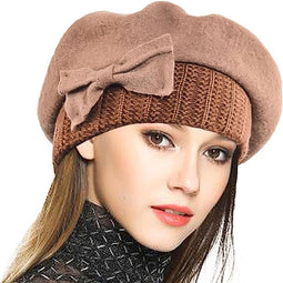 Dames Wollen Baret - Elegant & Comfortabel - One Size Fits Most