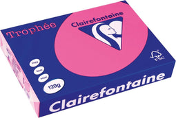 Clairefontaine Trophée Pastel, gekleurd papier, A4, 120 g, 250 vel, felroze