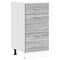 vidaXL - Onderkast - 40x46x81,5 - cm - bewerkt - hout - grijs - sonoma - eikenkleurig