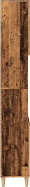 vidaXL - Badkamerkast - 30x30x190 - cm - bewerkt - hout - oud - houtkleurig