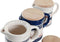 Oliepot voor vlees en vis DKD Home Decor Rood Blauw Roestvrij staal Wit Keramiek Hout MDF 680 ml 3 Stuks
